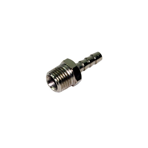 Compressed air connection with 1/4" thread & 6mm hose nozzle